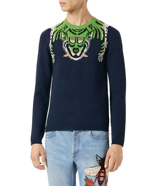 gucci tiger green sweater|Gucci tiger for sale.